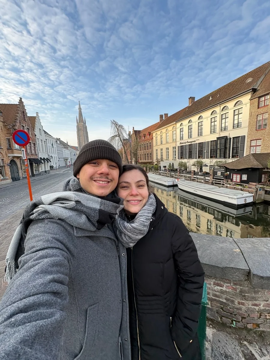 Curtindo o inverno em Bruges com temperaturas de 0ºC